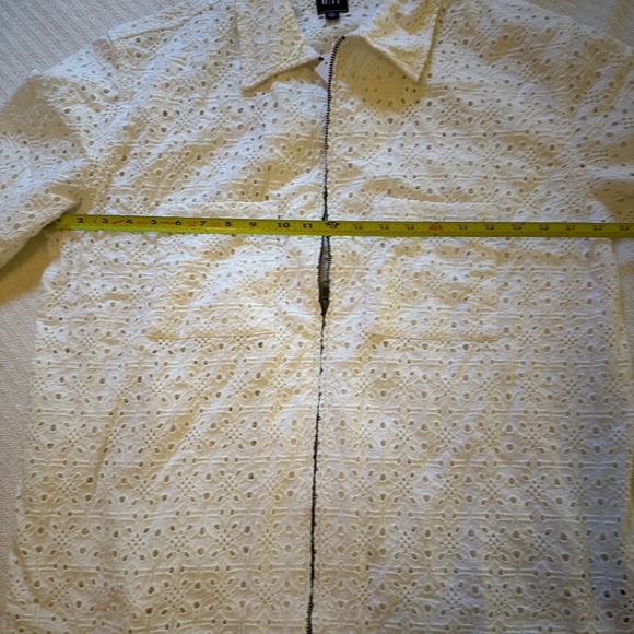 GAP Poplin Eyelet Full-Zip Pocket Shirt L Tall NWT - Picture 4 of 9